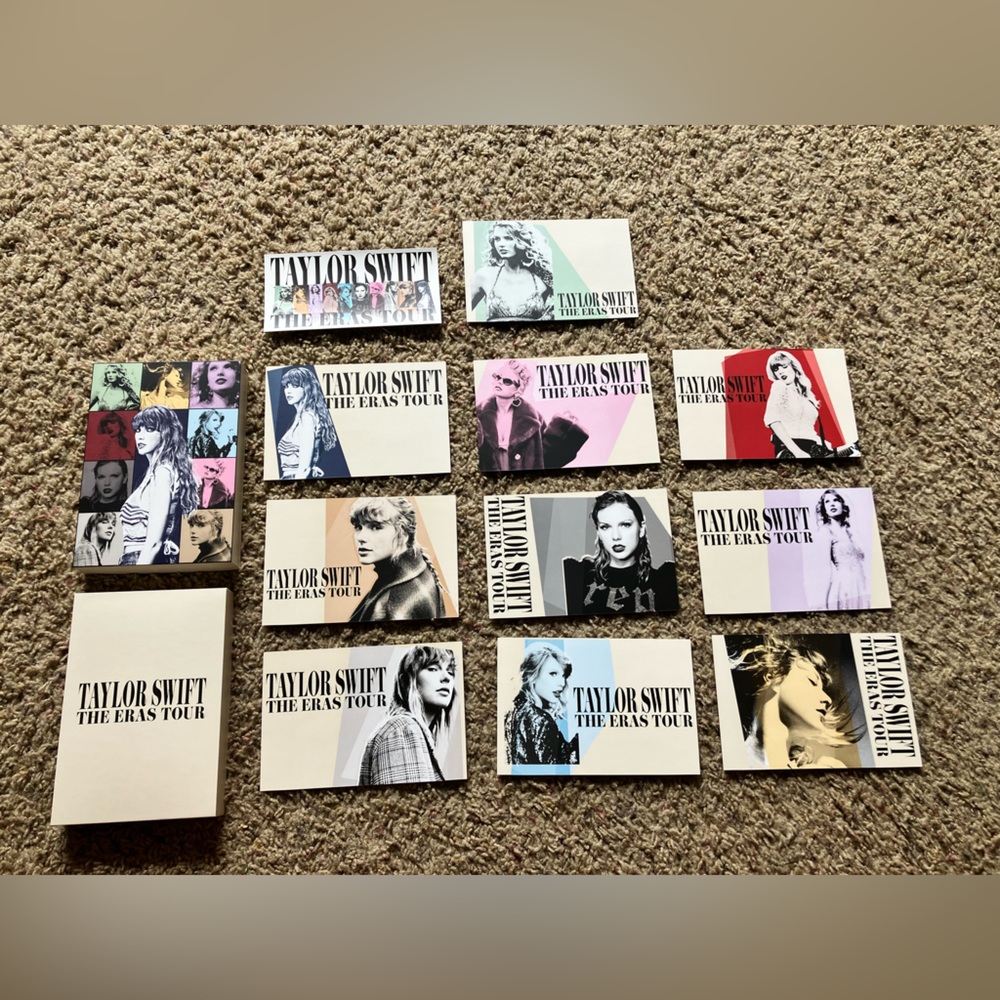 Taylor Swift VIP Box Postcards, Sticker, and Pin